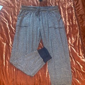 Stars above striped joggers size small